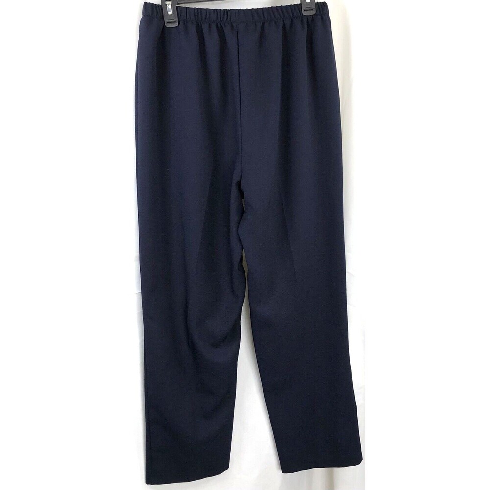 Miss Dorby Dress Slacks Pants 16 Blue 34"W Straight Leg career work wear